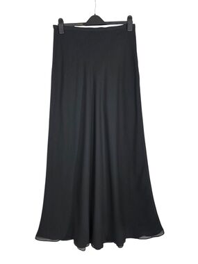 Kay Unger Evenings flowy chiffon whimsical Black A-Line long Skirt